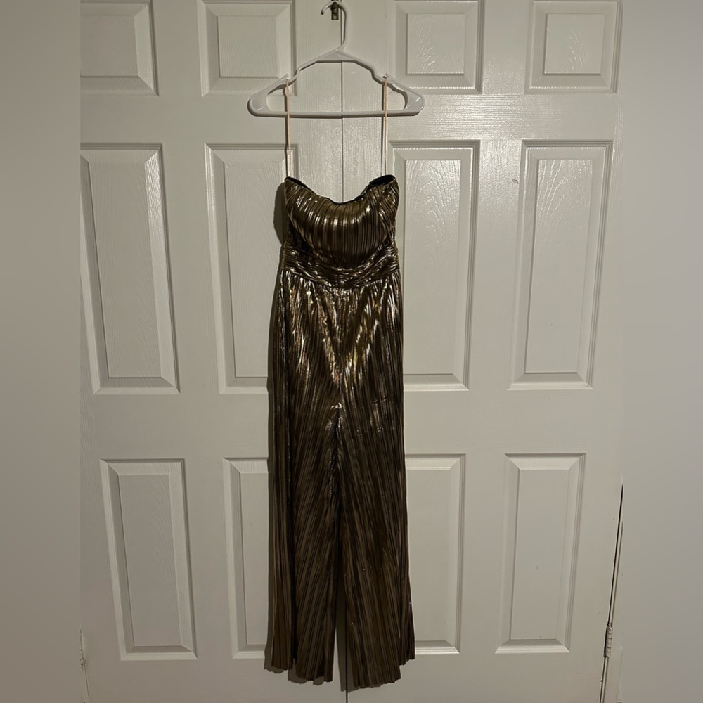 Gold Pleated Jumpsuit